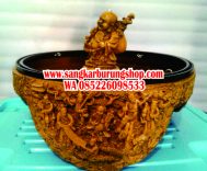 Tebok Lovebird Ukir Motif Dewa