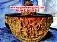 Tebok Lovebird Ukir 3D Wayang