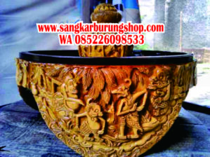 Tebok Lovebird Ukir 3D Wayang