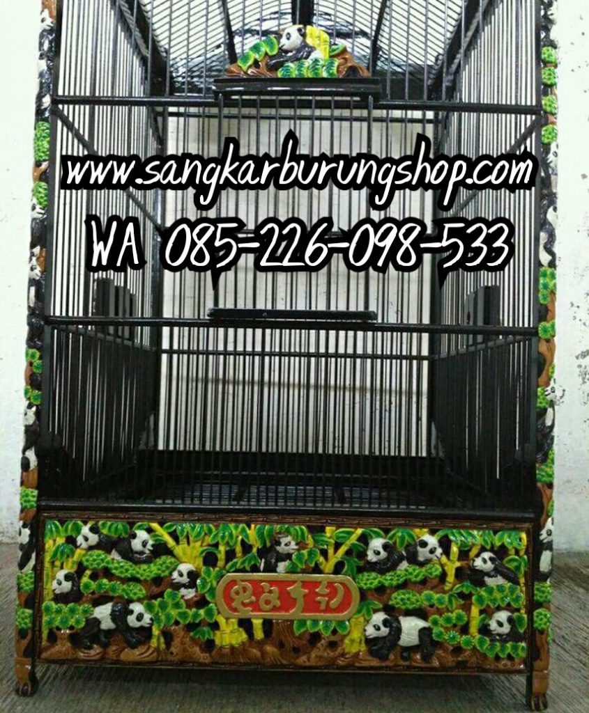 Sangkar Ukir 3D Panda