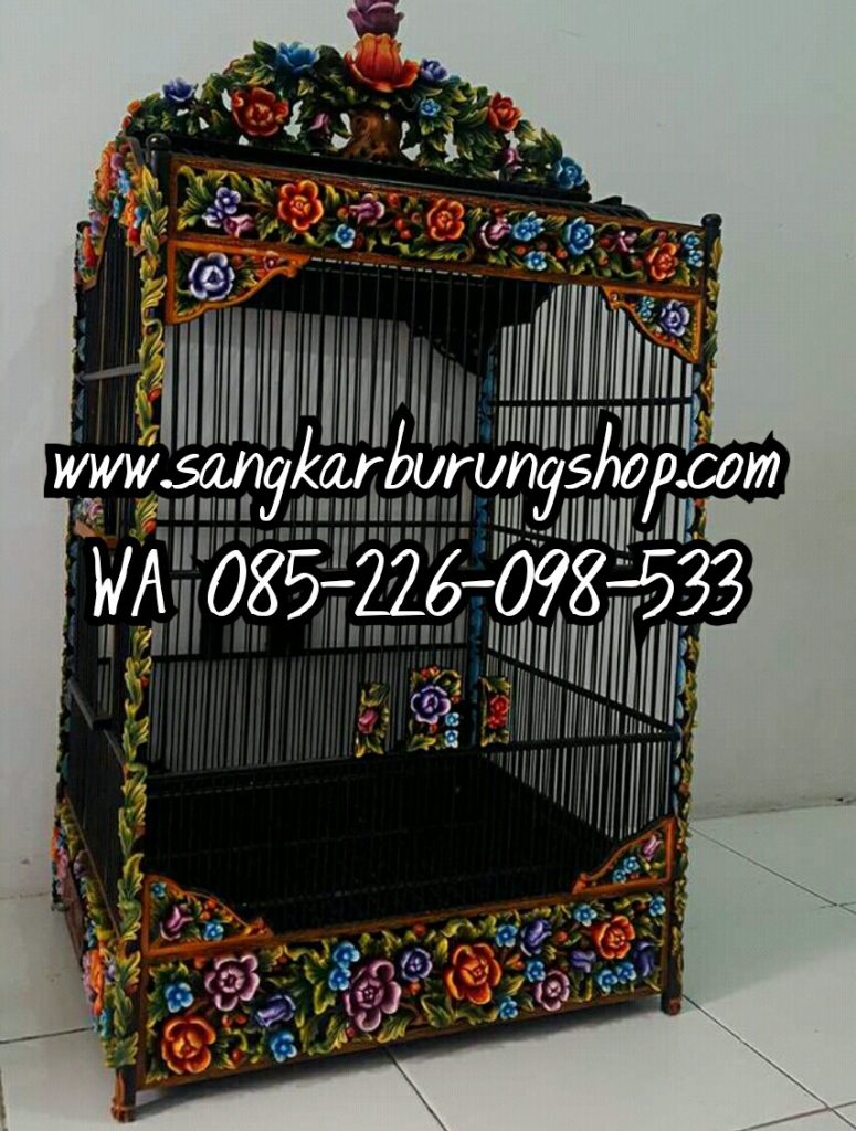 Sangkar Ukir Bunga Mawar