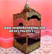 Sangkar Burung Ukir Kacer Relief Jepara