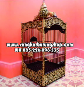 Sangkar Burung Ukir Kacer Relief Jepara