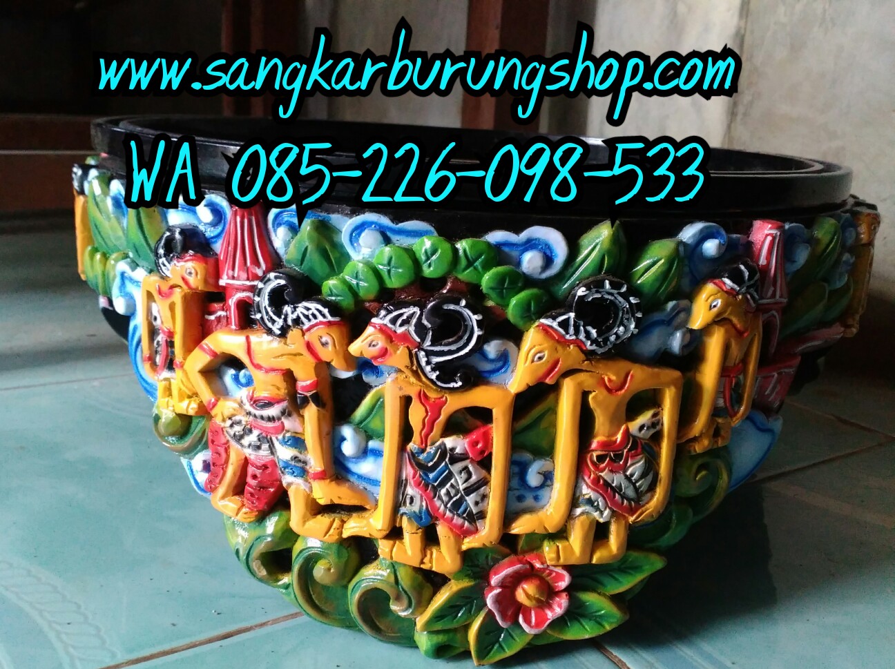 Sangkar lovebird Ukir 3d