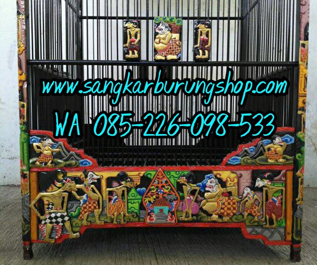 Sangkar Kacer Ukir Wayang