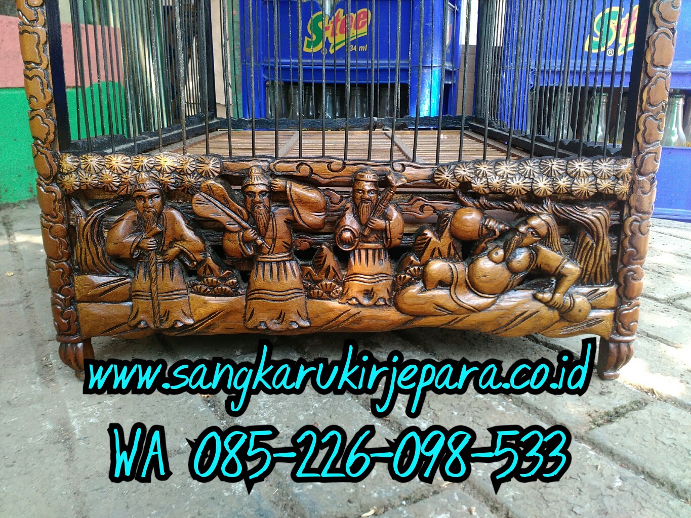 Sangkar Kacer Ukir Dewa Mabuk