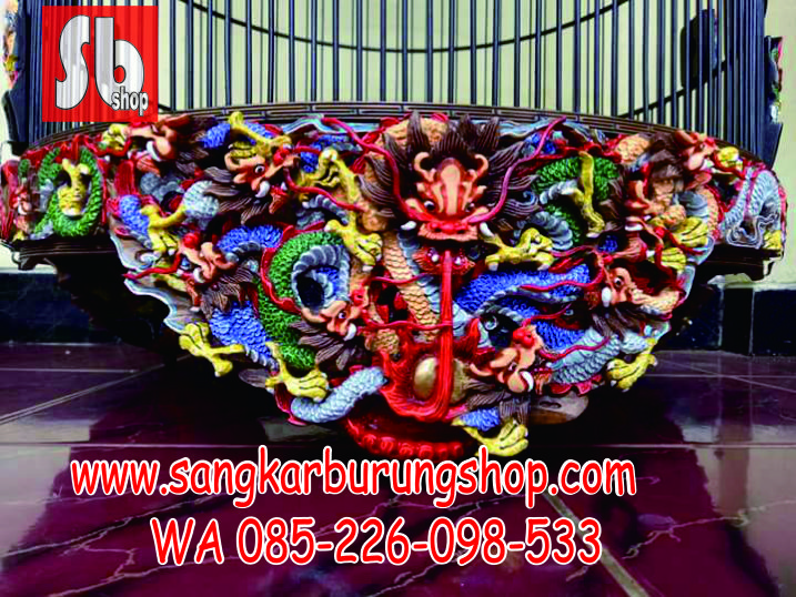 Sangkar Ukir Murai Relief Naga