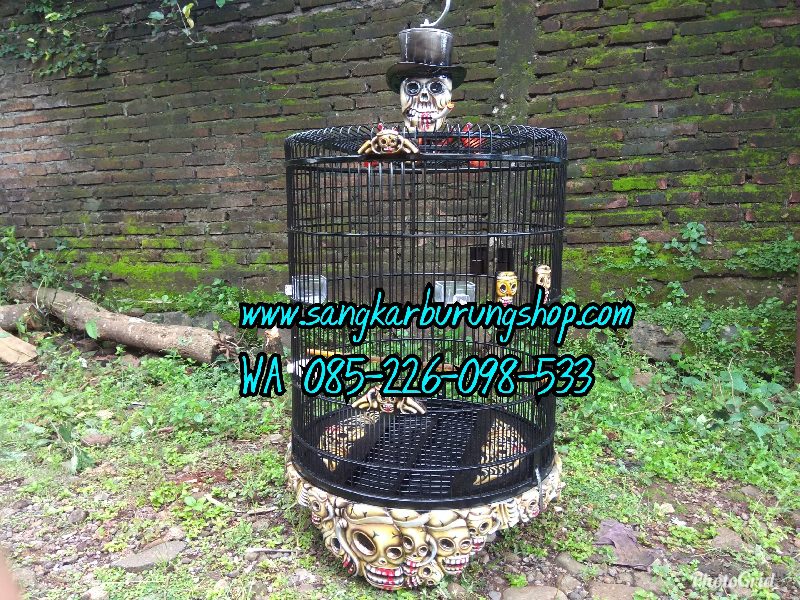 Sangkar Murai Ukir Tengkorak