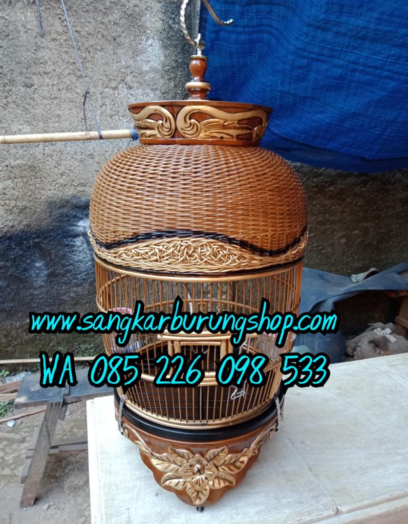 jual Sangkar Perkutut Rotan kombinasi Kayu