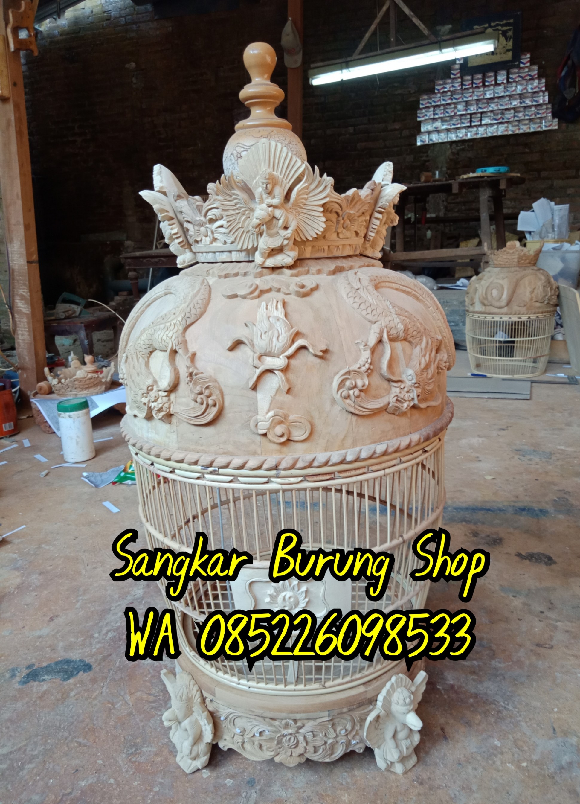 Sangkar perkutut ukir jepara