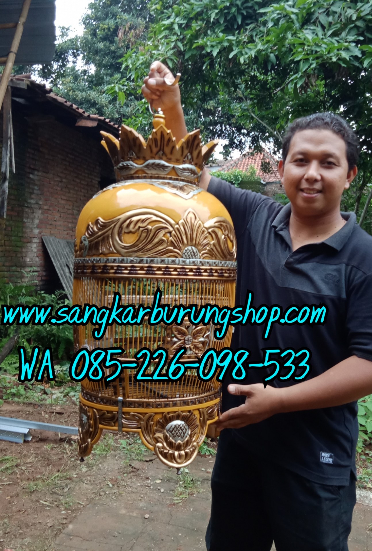 Sangkar Perkutut Mahkota Ukir Jepara