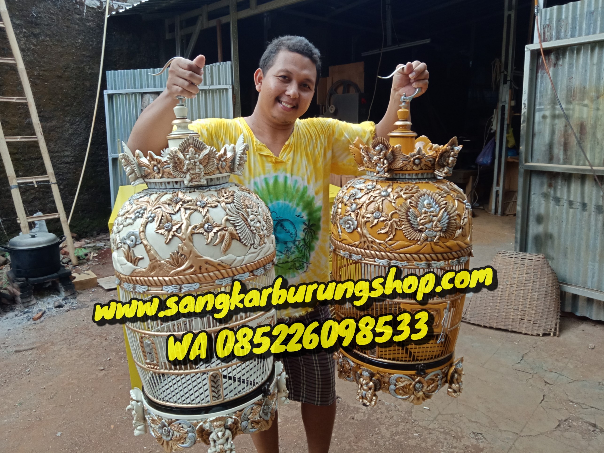 Sangkar Perkutut Ukir Garuda Wisnu