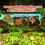 Sangkar Burung Ukir Jepara Motif Monyet Cukit Kotak