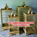 Sangkar Burung Jati Kotak Mentahan