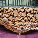 Sangkar Murai Ukir Jepara Motif Kelelawar 3D