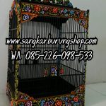 Sangkar Ukir Bunga Mawar Cungkok
