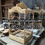 Sangkar Burung Ukir Relief Cungkok