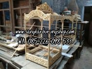 Sangkar Burung Ukir Relief Cungkok