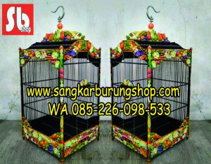 Sangkar Burung Ukir Buah Kacer