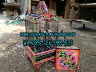 Sangkar Ukir Pleci Bunga Kupu kupu