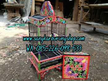 Sangkar Ukir Pleci Bunga Kupu kupu