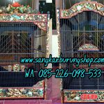 Sangkar Burung Ukir Relief Ayam