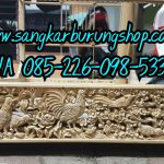 Sangkar Burung Ukir Relief Ayam