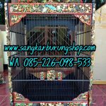 Sangkar Burung Ukir Relief Ayam