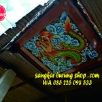 Sangkar Ukir Naga Oval Tanpa Tiang