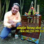 Sangkar Ukir Naga Oval Tanpa Tiang