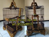 Sangkar Cungkok Anis Merah Oval Tanpa Tiang