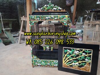 Sangkar Ukir Kacer Motif Panda